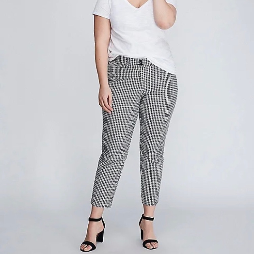 Lane Bryant Ashley Stretch Gingham Ankle Pant